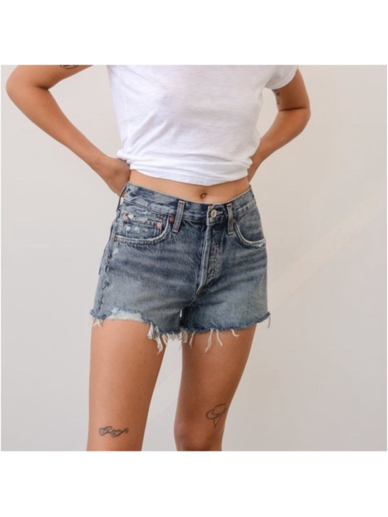 Agolde Pants - AGOLDE Parker Vintage Cutoff Denim Shorts in Medium Wash Distressed| Size 27
